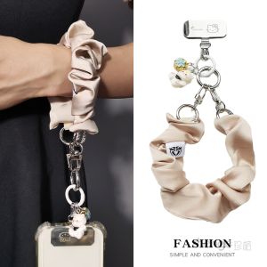 Fashionable Ladies Wristband Style Silk Scarf Short Outdoor Travel Hiking Phone Strap Elastic Band New Arrival from Taiwan