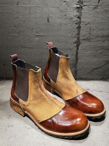 American Retro Outdoor Riding Boots Genuine Leather Chelsea Martin Desert Short Boots Men High Top Workwear Motorcycle Shoes Trendy Brand