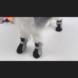 TEA7146 รองเท้าบูทสุนัขกันฝนสําหรับสัตว์เลี้ยงรองเท้าป้องกันเท้าตาข่ายสําหรับสุนัขขนาดใหญ่ส้นเท้ารองเท้าสุนัขร้อนอุปกรณ์สัตว์เลี้ยง