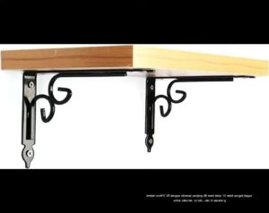 TIPE B 25 HITAM RAK / SIKU BRACKET BESI HIAS / MOTIF / DEKORASI DINDING AMBALAN PENYANGGA / SHELF
