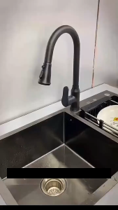 304 Stainless Steel Faucet for Kitchen Basin Tap Mixing Tap 360°Swivel Pull Out Sink Wate