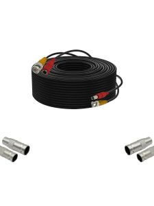 12V CCTV combo power video cable BNC+DC connector RG59 coaxial 18AWG copper core for analog camera/DVR power integrated cable