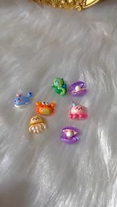 [FREE SHIP] Set 6 cái Crocs Jibbitz Sticker gắn dép chủ đề Con Vật Biển Dễ Thương - Có Nút Gắn