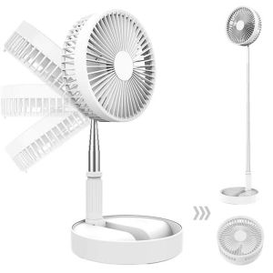 Outdoor Pedestal Telescopic Storage Adjustable Rechargeable Mini Fan Rechargeable Battery Usb Desk Table Stand Electric Fan