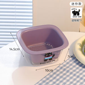 Large Double Layer Fruit Washing Basket Drain Basket Kitchen Home Use Vegetable Basin Cute Mini High Aesthetic Value Plastic Fruit Tray