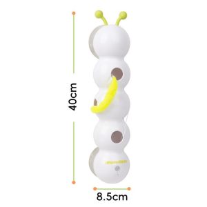 Pet Toys Automatic Cat Teaser Toy Electric Feather Cat Teaser Wand Powerful Suction Cup Self-Play Toy For Teasing Cats