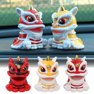 Mascot Ornament Chinese Style Lucky Dancing Lion Model Bring Wealth Good Fortune Solar Powered Home Decoration Holiday Gifts