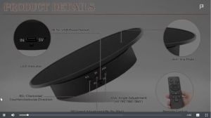Photography Turntable Electric Rotating Display Stand 360 Degree with Remote Control Motorized Turntable for Photos or Videos