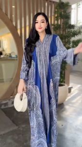 Maryam Premium Kaftan Motif Batik by Rayon Jumbo - Daily Daster Kaftan mewah simple elegan