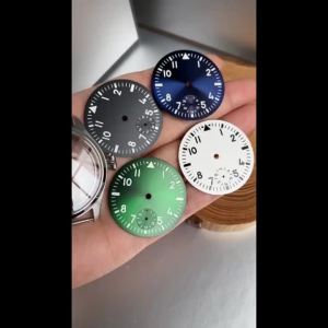 Tandorio | 42mm Retro Pilot Watch Case+Dial Set Sapphire Glass Fit ETA6498/6497 ST3621/3600 Manual Winding Movt Mechanical Wristwatch Parts