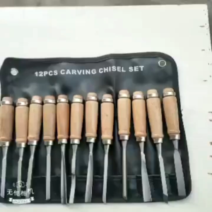 12 ชิ้นไม้สิ่วตัดชุดเครื่องมือแกะสลักสำหรับงานแกะสลักงานไม้ศิลปะงานไม้ ชุดสิ่วแกะสลักไม้ แบบมืออาชีพ สําหรับงานไม้ 12 ชิ้น