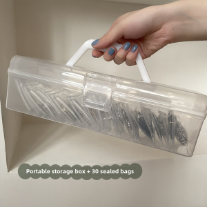 Portable Anti-Oxidative PVC Jewelry Storage Box for Necklaces Earrings Rings Compact Rectangular Dustproof Case