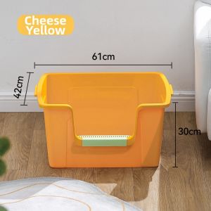 Gift Large Half-Enclosed High Sided Cat Litter Box