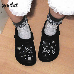 XIXITIAO | Slim Strap Cute Silver Bear EVA Sandals