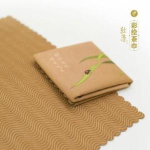 ผ้าขนหนูสำหรับชงชาแบบวาดด้วยมือผ้ากำมะหยี่ ผ้าปูโต๊ะสำหรับชงชาแบบกังฟูระดับไฮเอนด์ ผ้าปูโต๊ะสี่เหลี่ยมเล็กสำหรับงานฝีมือแบบโซนิน