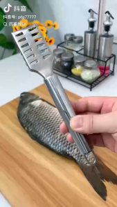 EASY SHOP 1pcs cleaner fish scale remover descaler kitchen processing tools 304 Stainless steel fish scale