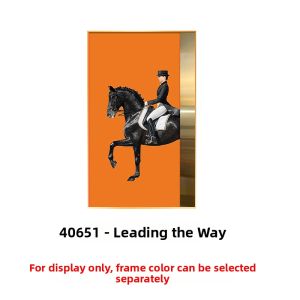 YASISHA | Horse Theme Luxury Wall Art Orange