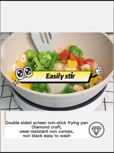 Cooking Pan Non-Stick Wok Frying Pan Kawali Skillet 24/26/28CM Gas Electromagnetic Stove Universal High Quality