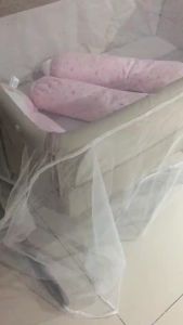 White Mesh Baby Kids Cradle Mosquito Net Crib Canopy Infant Toddler Playpen Bed Tent 135*60*90CM