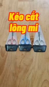 Kéo cắt lông mi lông mày kéo tỉa lông mũi kéo tỉa râu có nắp dậy