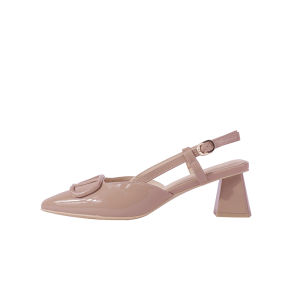 Bare Colored Extra Wide Beautiful Pointed Toe High Heel Pumps