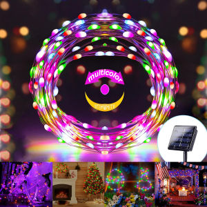 Xmas Solar Fairy String Lights Solar Power Operated Color Changing Twinkle Light Outdoor Christmas Decorations for Wedding Party