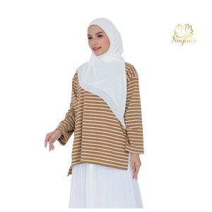 Kaos Salur Stripe Batwing Atasan Panjang 𝐍𝐚𝐲𝐥𝐚𝐭𝐮