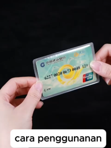 ( 5 PCS) Sarung Plastik Pelindung Kartu ATM KTP SIM | Cover Kartu Kredit Etoll Anti Kotor & Anti Gores