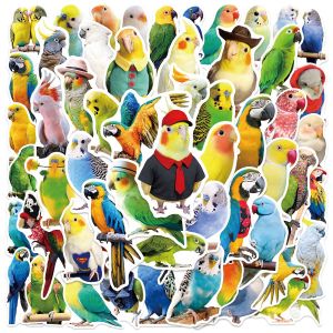 50/100PCS Cartoon Cute Parrot Creative Stickers Cartoon Graffiti Color Personalized Creative Decorative Handbooks DIY Decorative