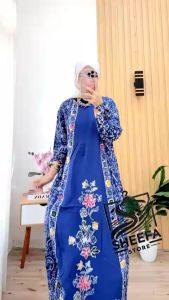 Gamis Batik RAYYISA//Baju Muslim Batik Home Made Halus - Bahan Rayon Tebal