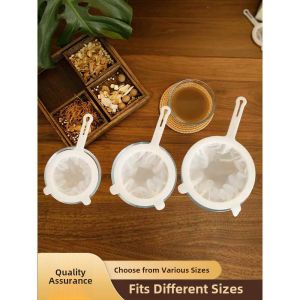 200 Mesh Chinese Herbal Medicine Filter Net Sieve Cloth Bag Strainer Kitchen Cooking Utensils Coffee Making Tool Plastic Handle