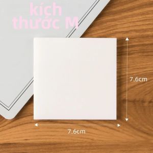 50/150 Tờ Giấy Ghi Chú Trong Suốt PET Tự Dính Nhãn Văn Phòng Chống Thấm Nước Thẻ Học Sinh Tin Nhắn Giấy Dán Ghi Chú