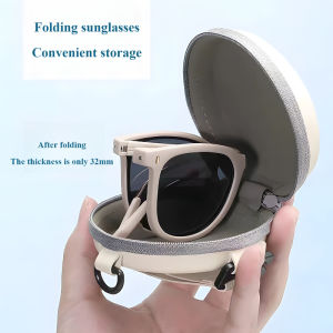 【COD】 Star store female internet celebrity folding sunglasses mens high-end outdoor sunscreen sunglasses UV resistant strong light driving sunglasses