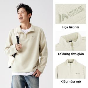 361° | Áo Hoodie Lót Bông Kéo Dài Nửa Mở