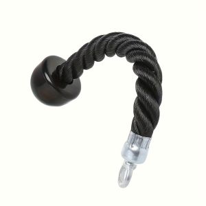Heavy-Duty Tricep Rope Pull Down Attachment – Non-Slip Nylon Rope with Ergonomic Handles & Metal Loops for Home Gym Strength