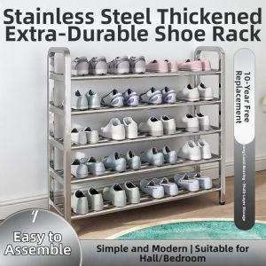 JINBAIRUI | Stainless Steel Reinforced Shoe Rack