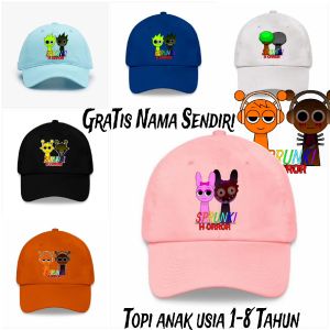 Topi Karakter Sprunki Horror – Fashion Kekinian/Topi Anak Untuk Usia 1-8 Tahun
