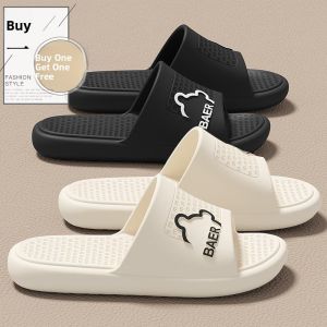 MONLEYTA | Buy One Get One Free Slippers Indoor Bathroom Anti-Slip Deodorant Couple Pair Summer Flat Sandals Men Women New 2025 Model