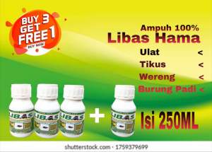 BELI 3 GRATIS 1 BOTOL PUPUK LIBAS 250  Racun Tikus Cair Obat Tikus Racun Hama Padi Tanaman Pembunuh Tikus Belalang Burung Ulat Bulu