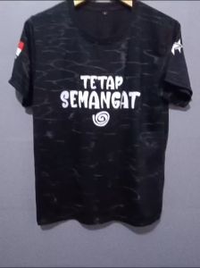 Kaos Pria Motif TETAP SEMANGAT Atasan / Pakaian Distro / Katun 24s / Motif Terbaru Full Print