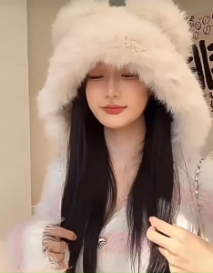 [Siêu Hot] Mũ Lông Thú Cực Kỳ Ấm Cho Mùa Đông Với Thiết Kế Siêu Dễ Thương Thích Hợp Cho Mùa Đông Hoặc Chụp Hình Mùa Đông