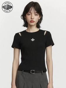 Slim Perforated Casual T-Shirt