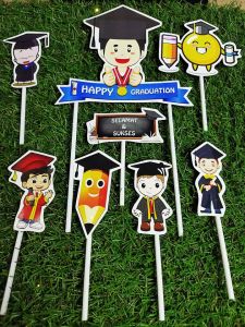 Topper Cake Wisuda Happy Graduation
