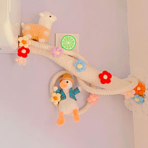 Air Conditioning Pipe Decorative Cover Cotton and Hemp Rope Wire Bag Sewer Pipe Beautifying Emulational Flower Vine Fake Flower Gas Pipe Covering Ugly