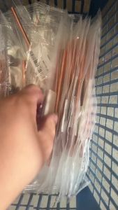 1-5pcs Copper Round Rods 50-300mm Long Bare Copper Metal Rods Copper Rod Lathe Rods Suitable for Metal Handicrafts