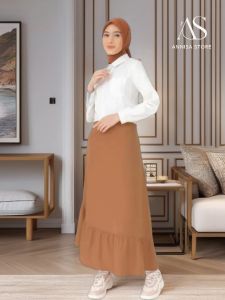 BAJU ROK WANITA & REMAJA DAILY OUTFIT NIBRAS YOUTH INSPIRE YINS IR 03 CARAMEL