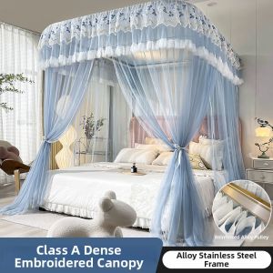 YALU | U-Shaped Extendable Floor Track Mosquito Net
