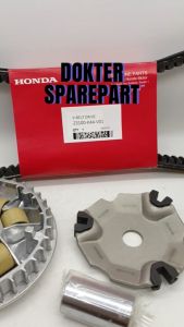 K44 (PAKET 3 CVT) RUMAH ROLLER ASSY + KIPAS RUMAH ROLER + VANBELT BEAT POP ESP / ROLER / KIRIAN CVT