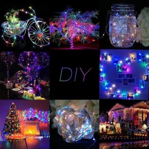 Lampu kawat led nyala 1M /lampu tumbler hias/lampu nyala buat mainan layangan sayap peri/lampu kelap kelip