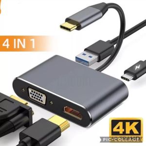 type c to hdmi vga pd usb 3.0 4 in 1